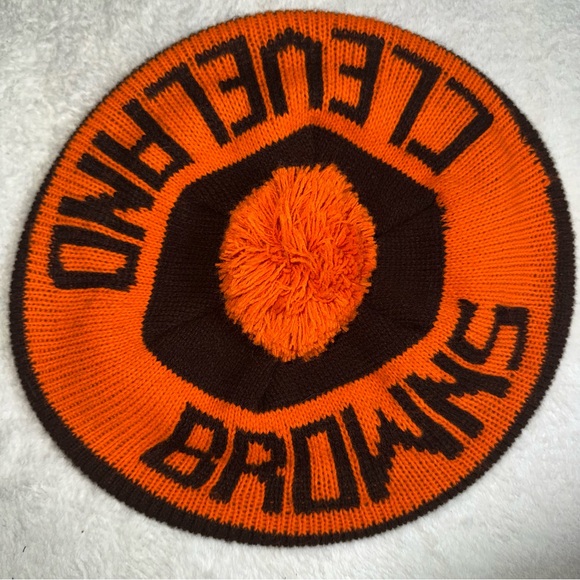 Vintage Cleveland Browns Knit Beret Billed Beanie Cap Hat main image 5